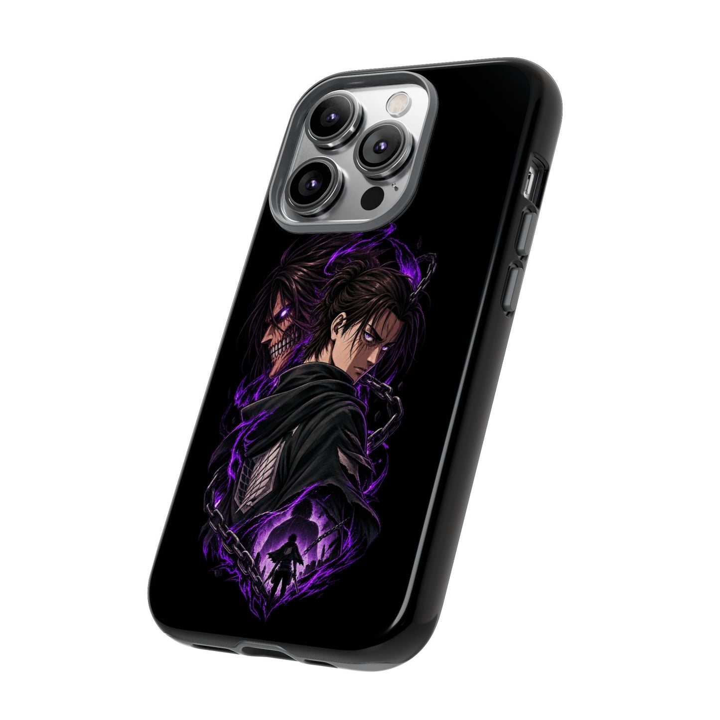 Anime Eren Yeager Dark Purple Aura Phone Case