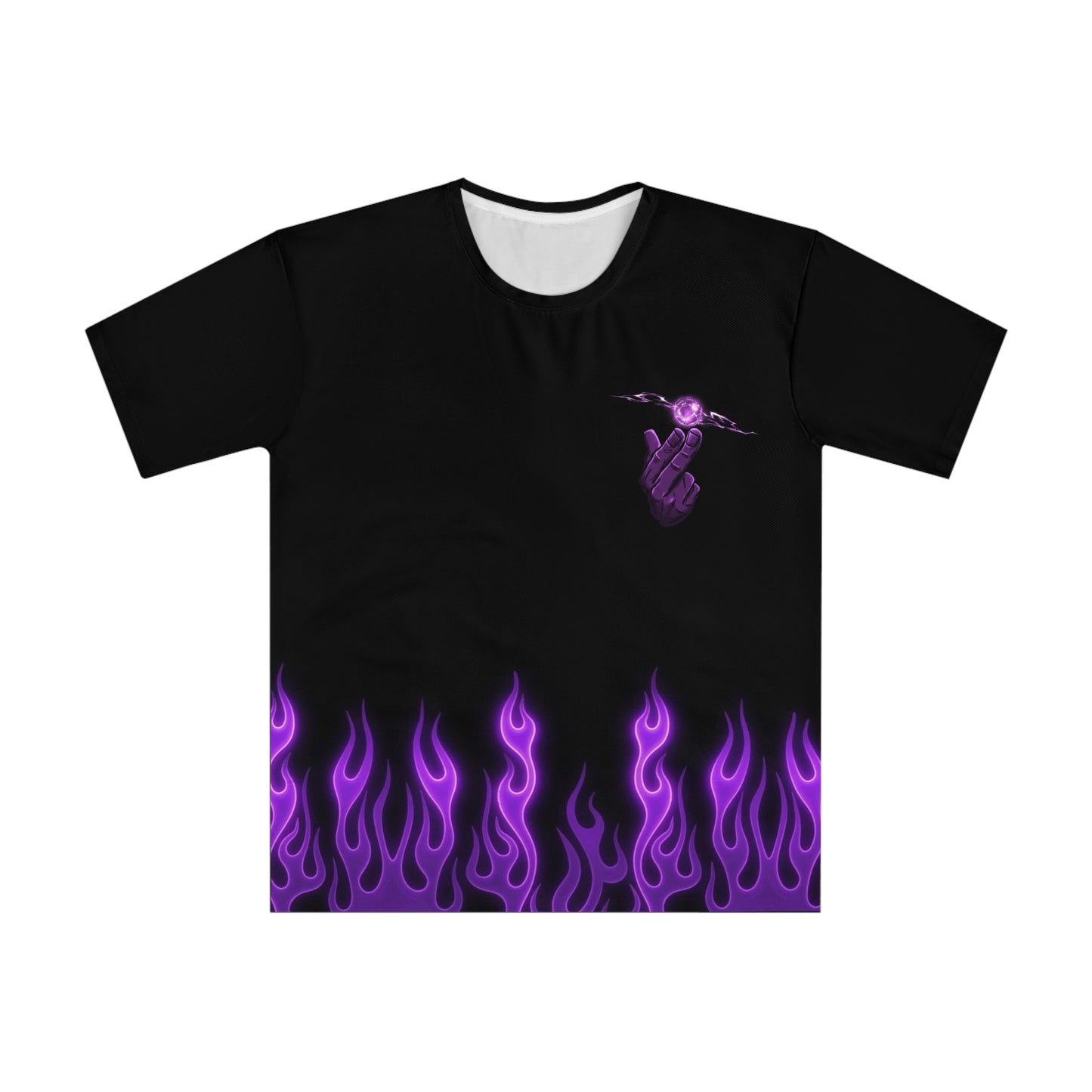 Gojo Satoru Anime T-Shirt — Purple Flame Graphic Tee
