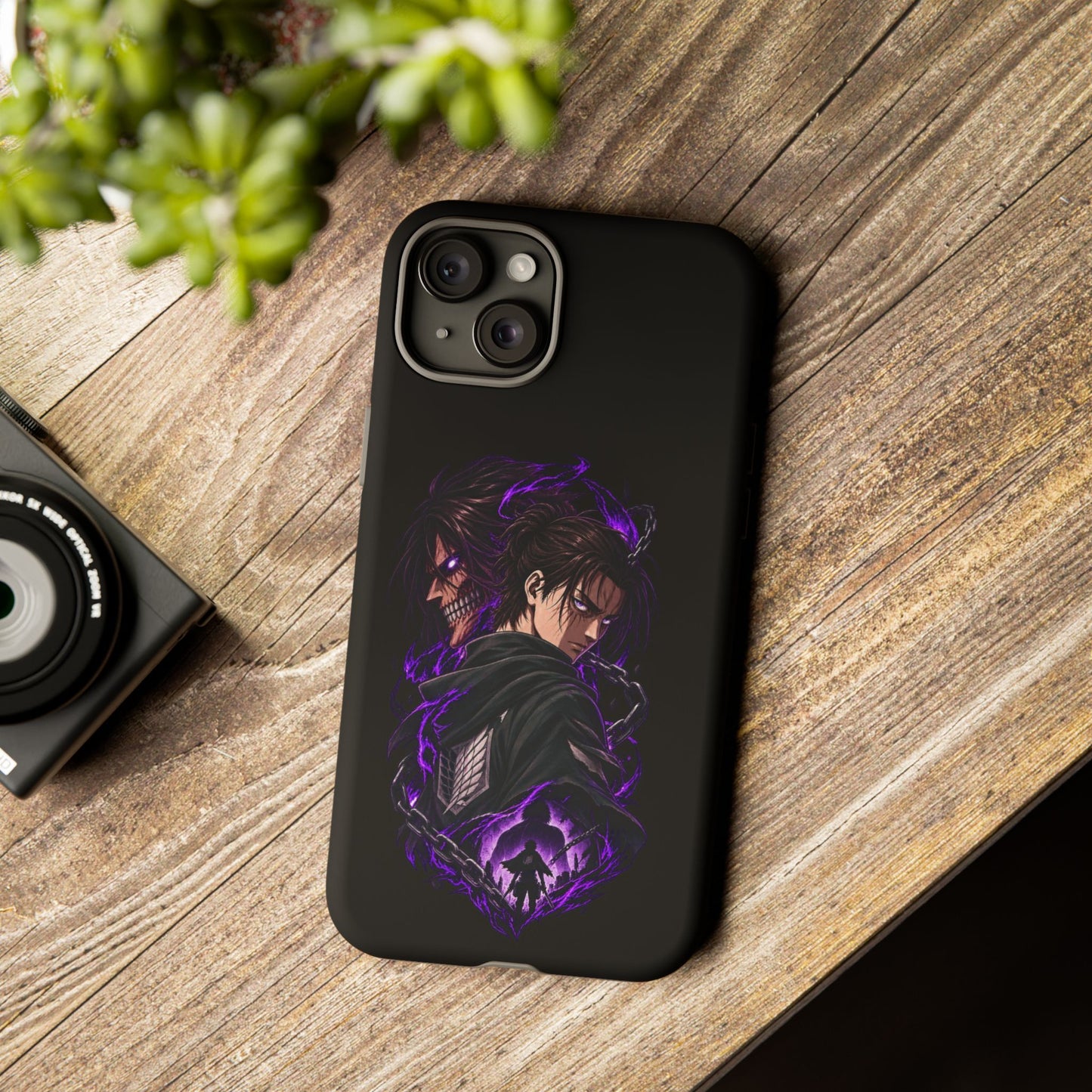Anime Eren Yeager Dark Purple Aura Phone Case