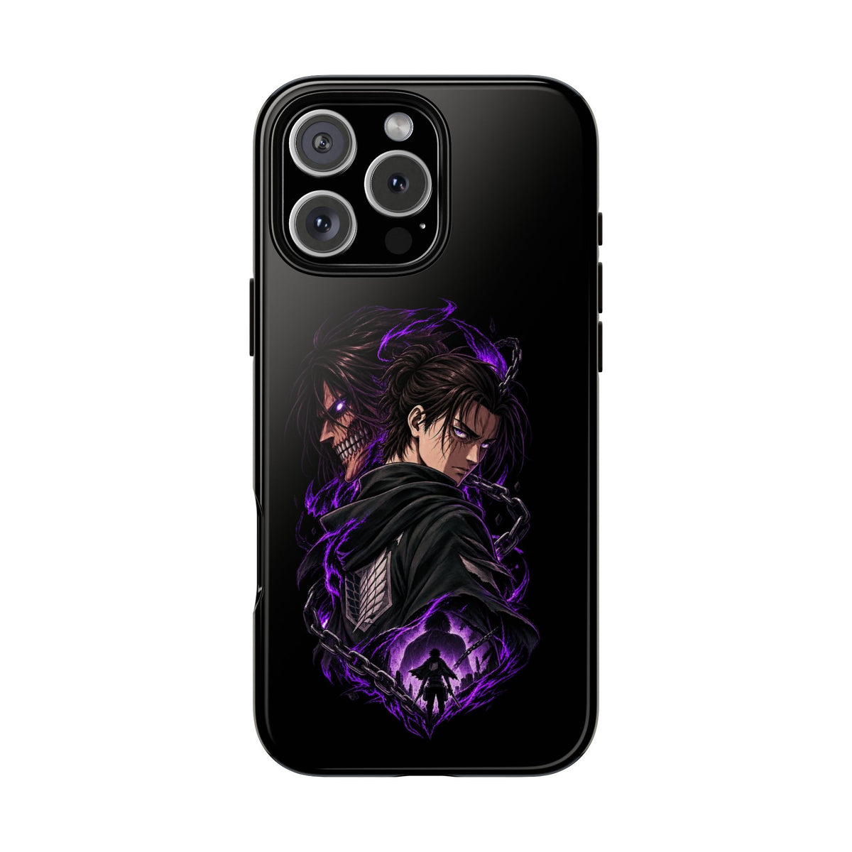 Anime Eren Yeager Dark Purple Aura Phone Case