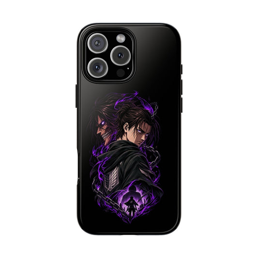 Anime Eren Yeager Dark Purple Aura Phone Case