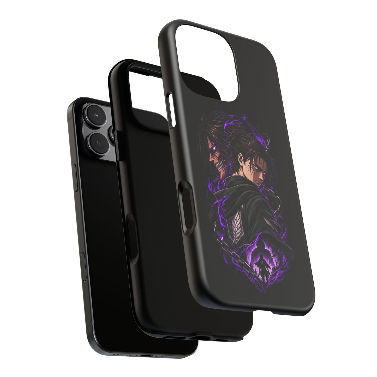 Anime Eren Yeager Dark Purple Aura Phone Case