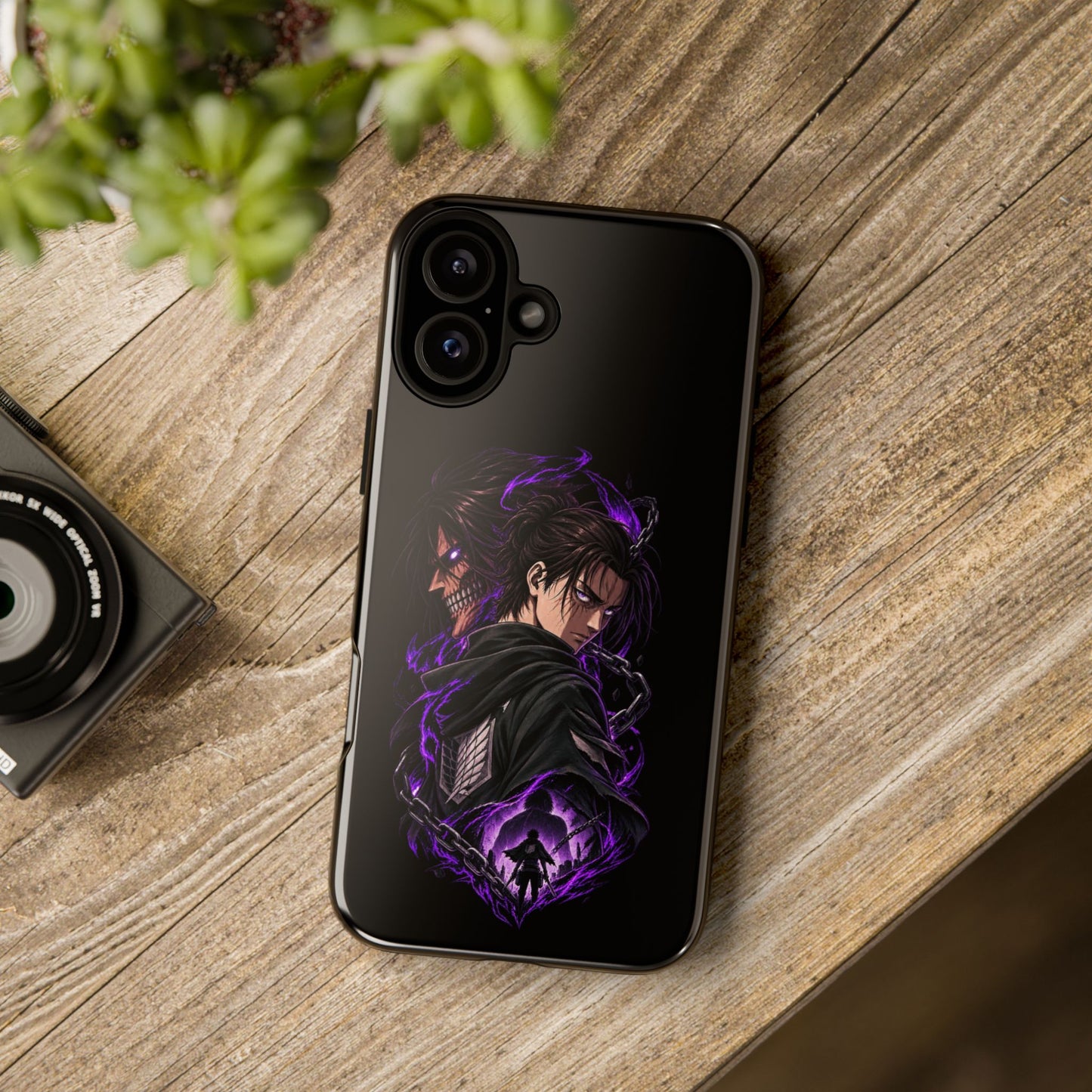 Anime Eren Yeager Dark Purple Aura Phone Case