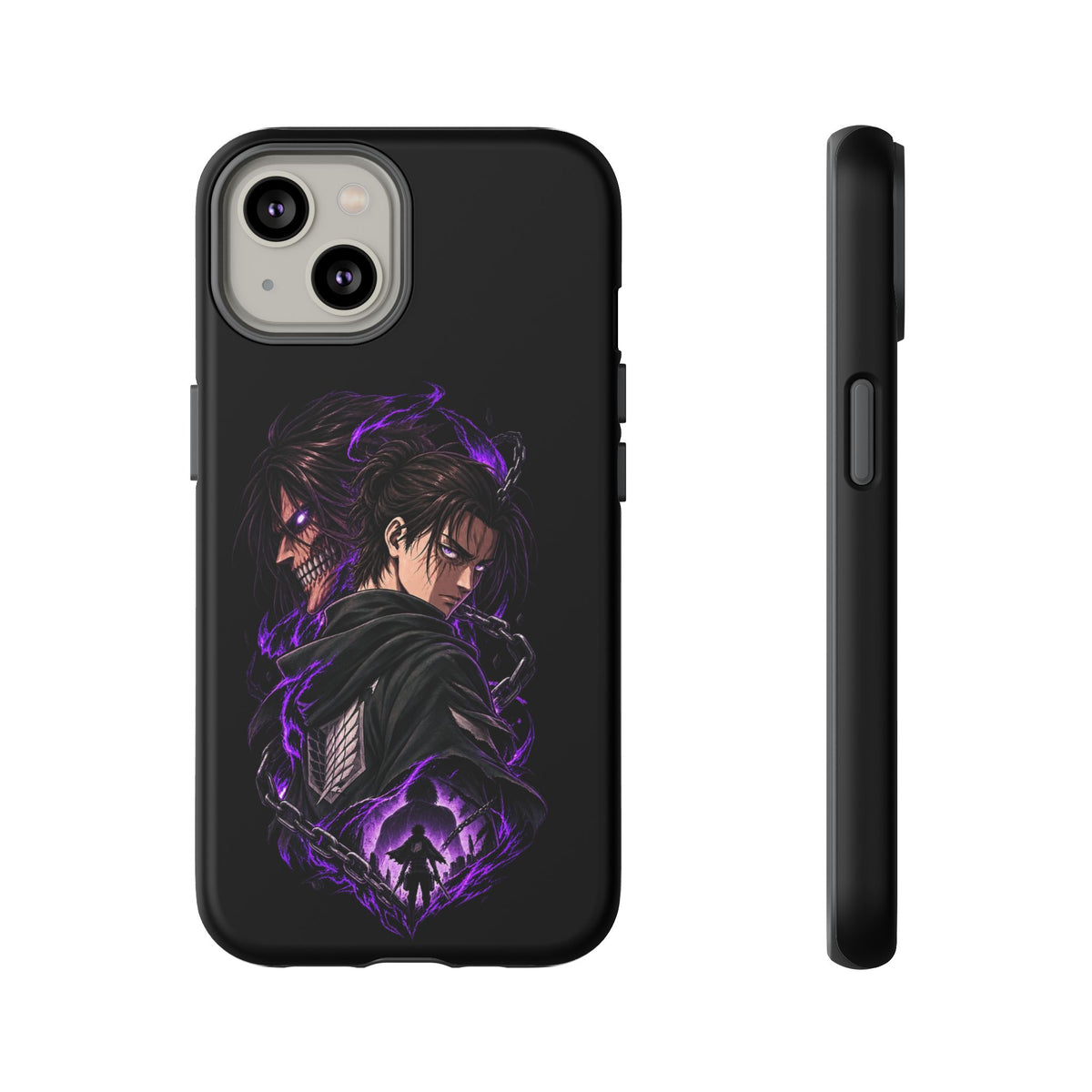 Anime Eren Yeager Dark Purple Aura Phone Case