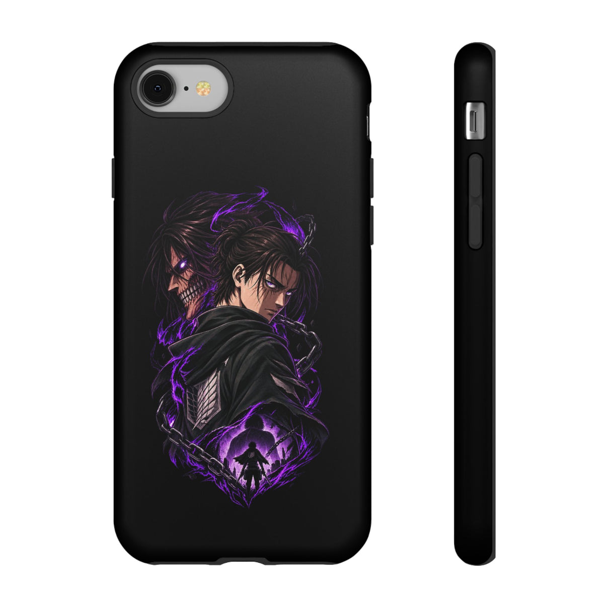 Anime Eren Yeager Dark Purple Aura Phone Case
