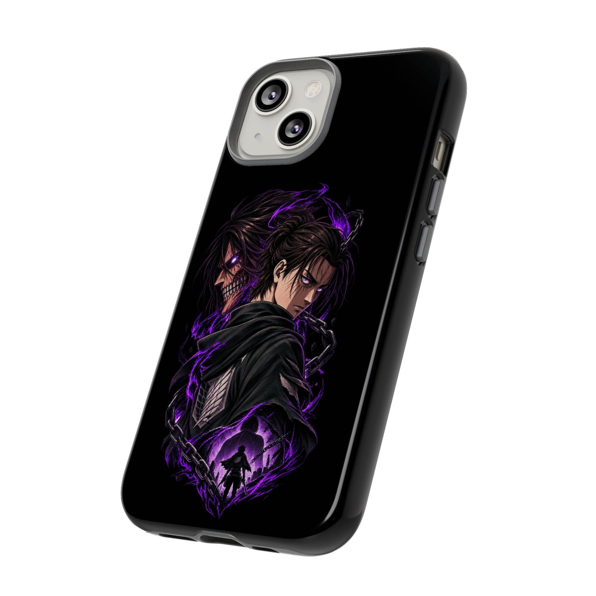 Anime Eren Yeager Dark Purple Aura Phone Case