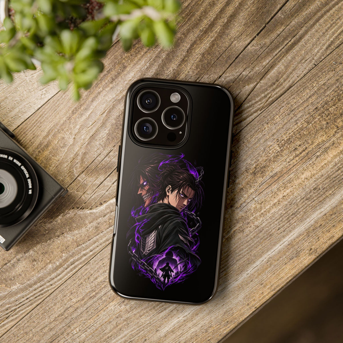Anime Eren Yeager Dark Purple Aura Phone Case