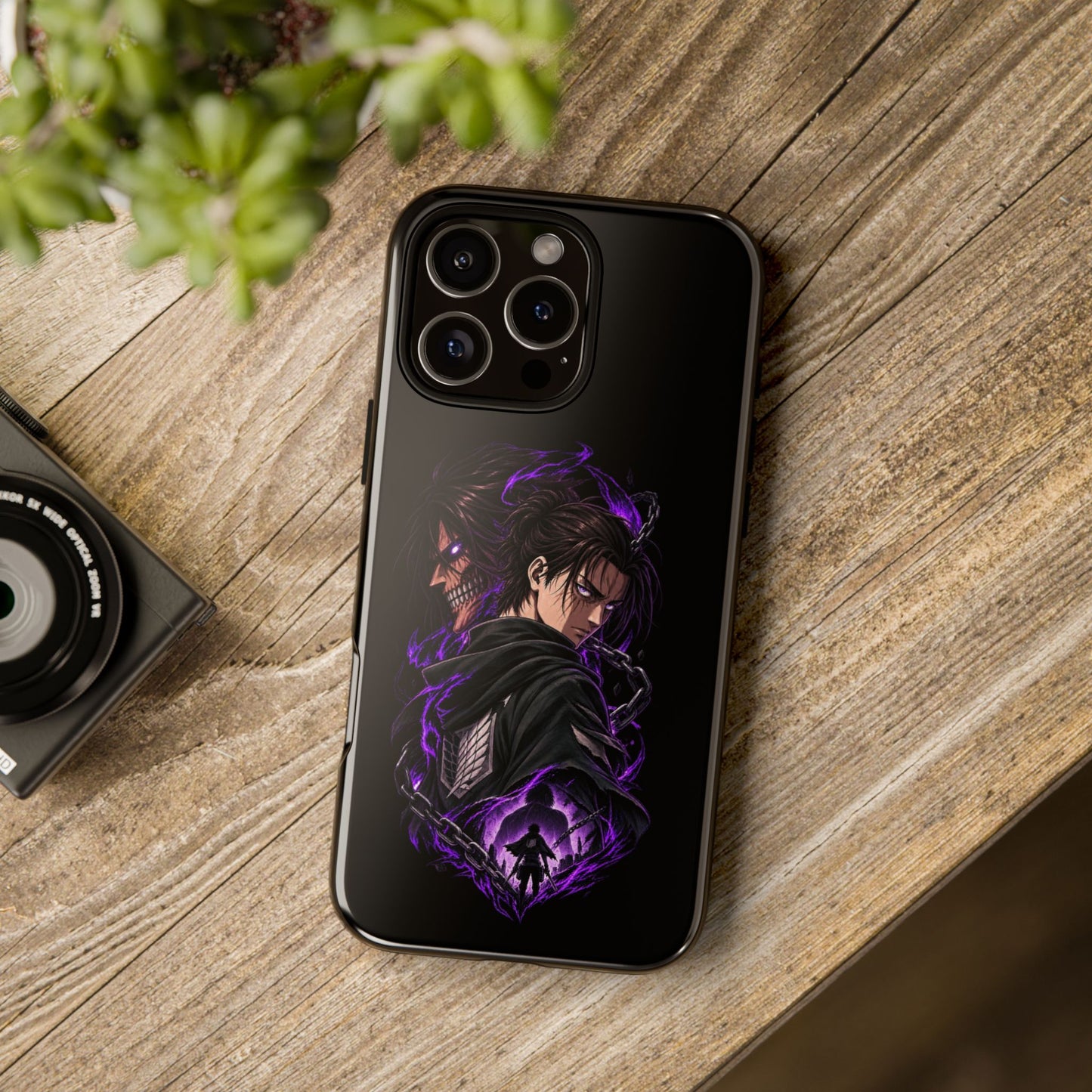 Anime Eren Yeager Dark Purple Aura Phone Case
