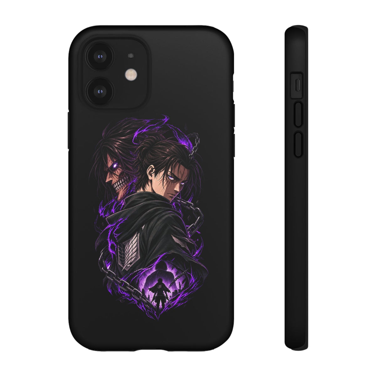 Anime Eren Yeager Dark Purple Aura Phone Case