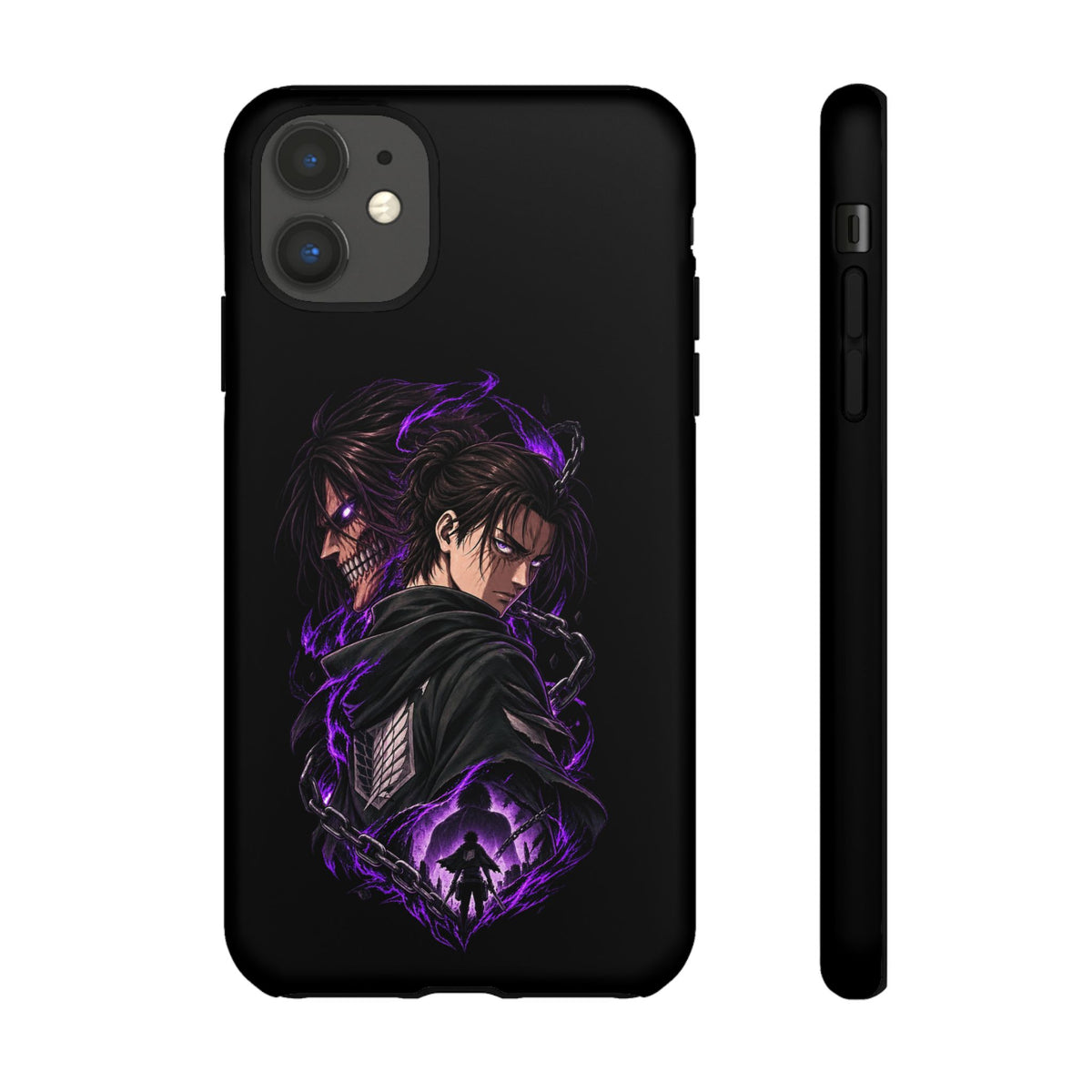 Anime Eren Yeager Dark Purple Aura Phone Case