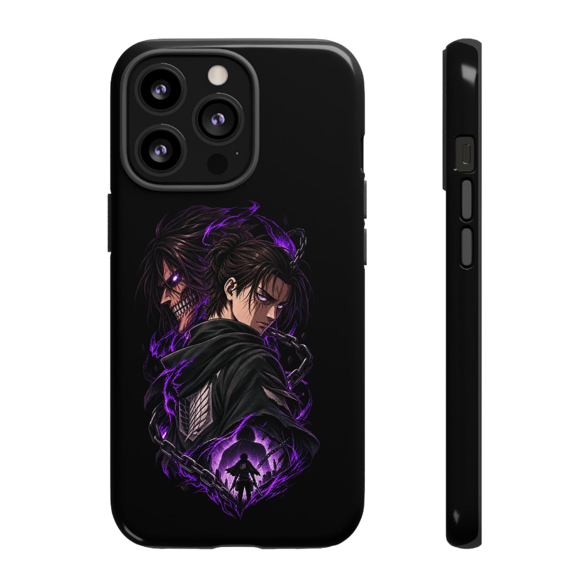 Anime Eren Yeager Dark Purple Aura Phone Case