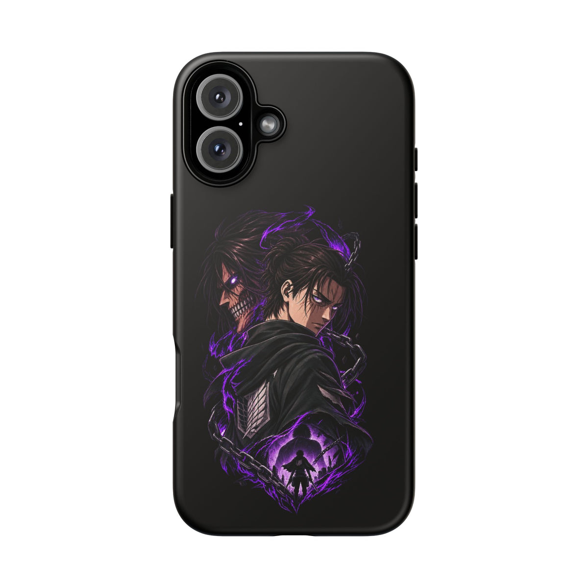 Anime Eren Yeager Dark Purple Aura Phone Case