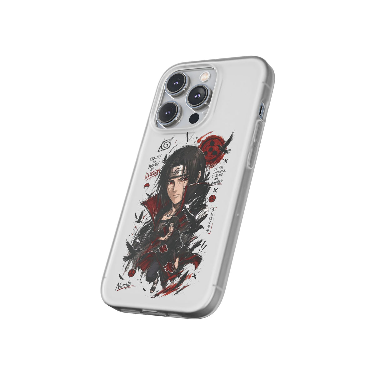 Itachi Uchiha Anime Phone Case - Naruto Akatsuki Art Flexible iPhone Cover