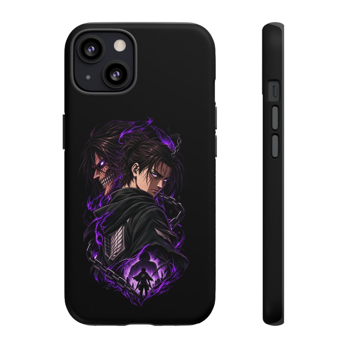 Anime Eren Yeager Dark Purple Aura Phone Case