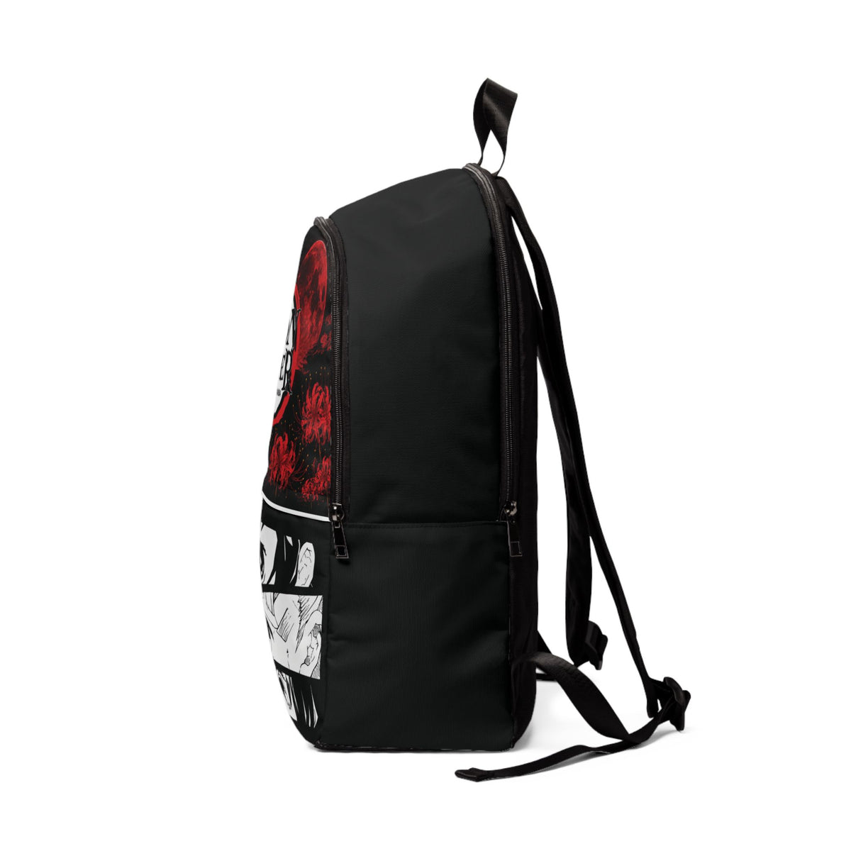 Demon Slayer Anime Backpack – Red Moon & Character Eyes School Bag