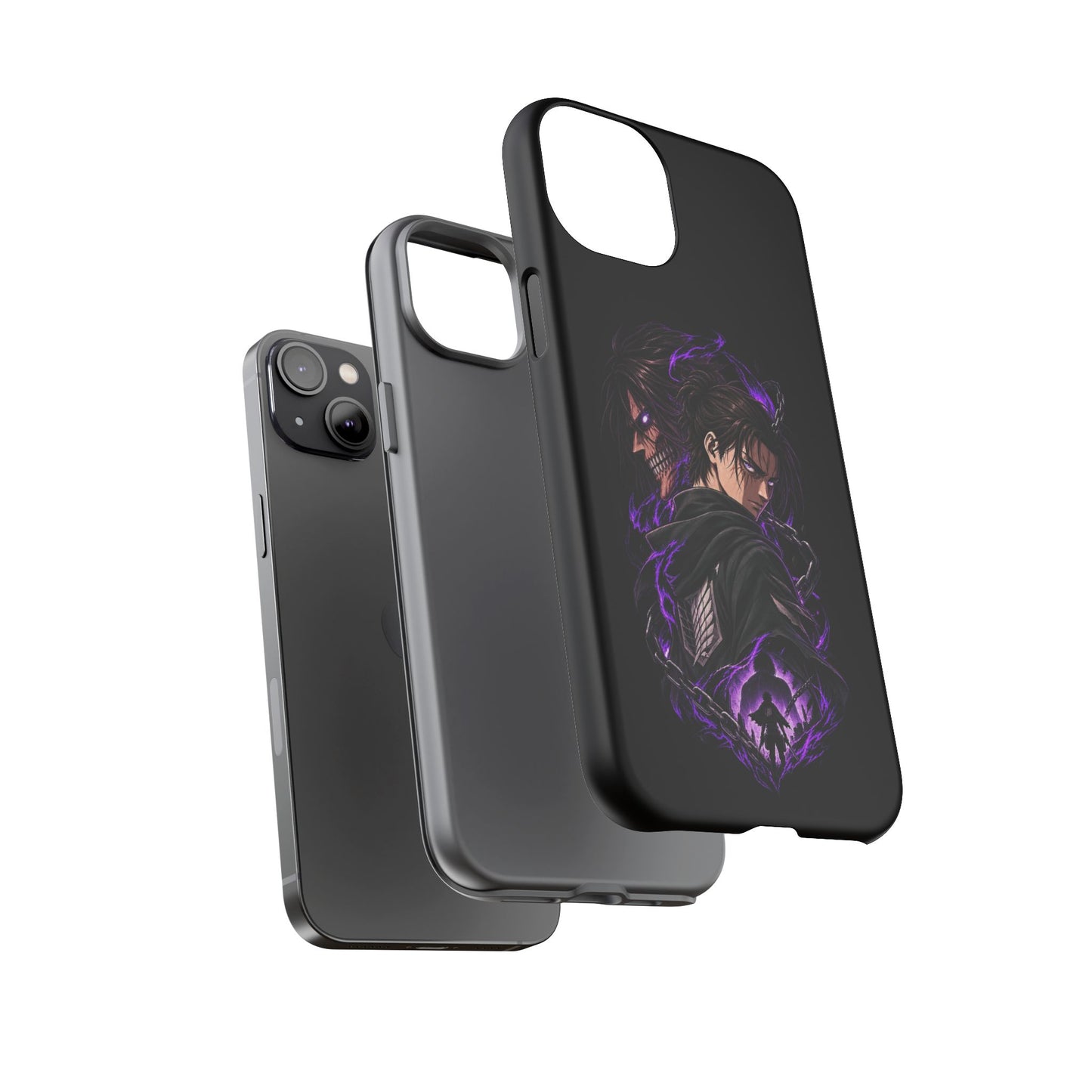 Anime Eren Yeager Dark Purple Aura Phone Case