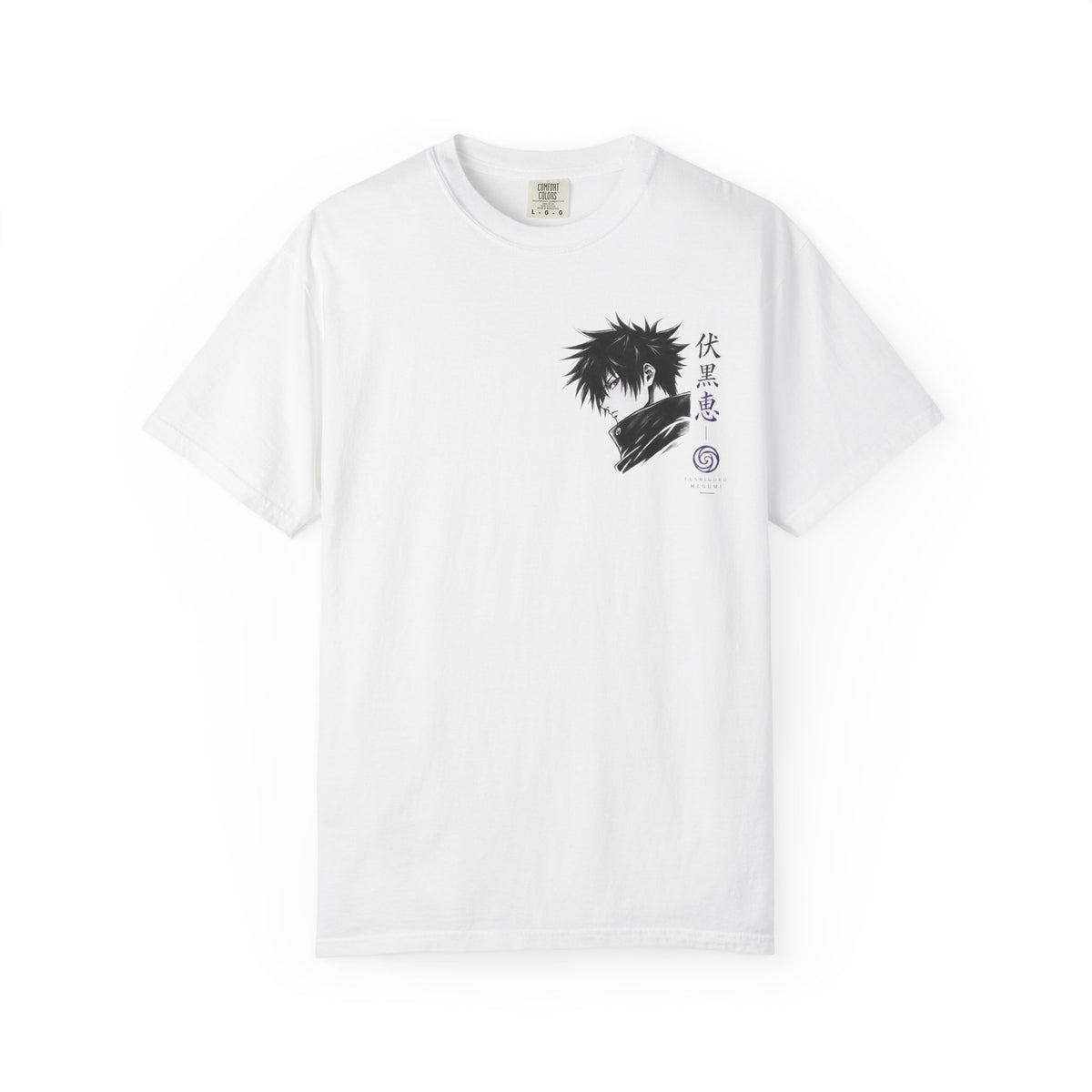 Anime Jujutsu Sorcerer Wolf Graphic T‑Shirt — Back Print with Japanese Text