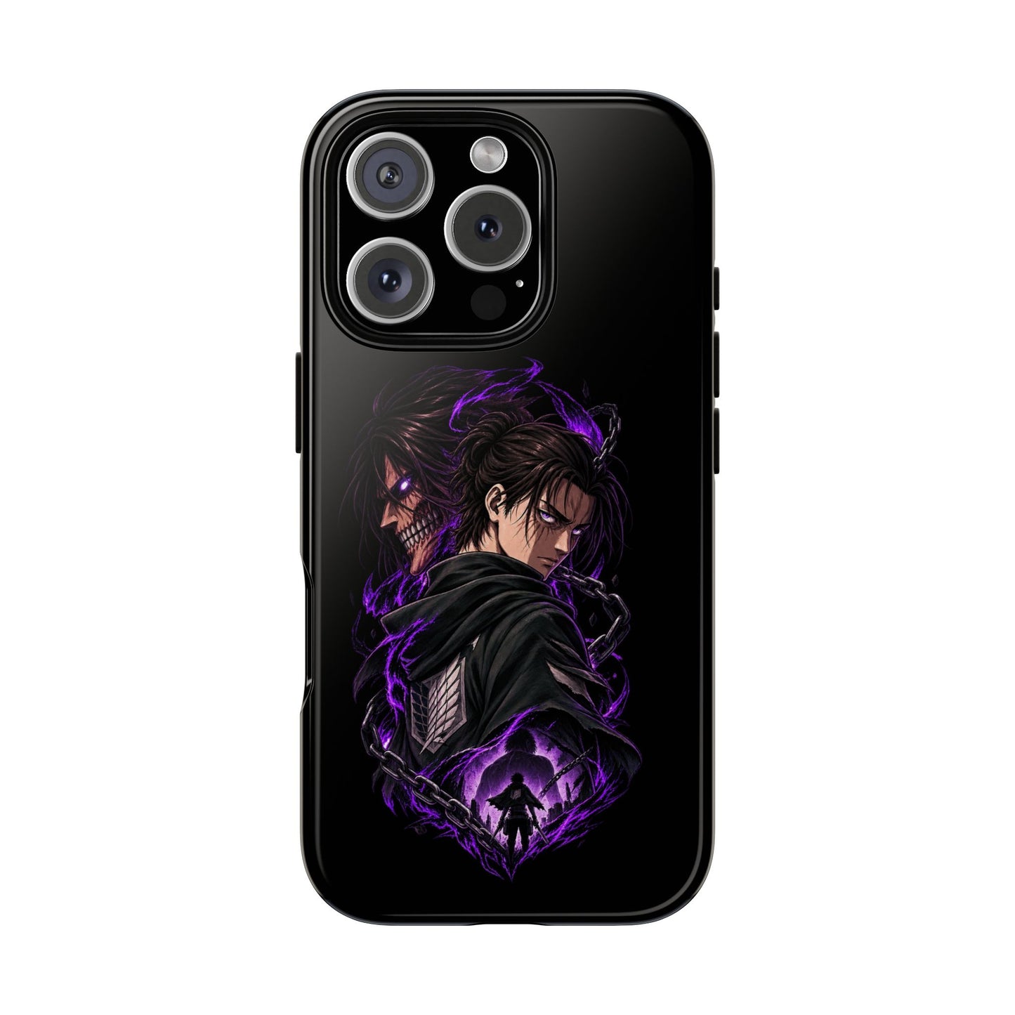 Anime Eren Yeager Dark Purple Aura Phone Case