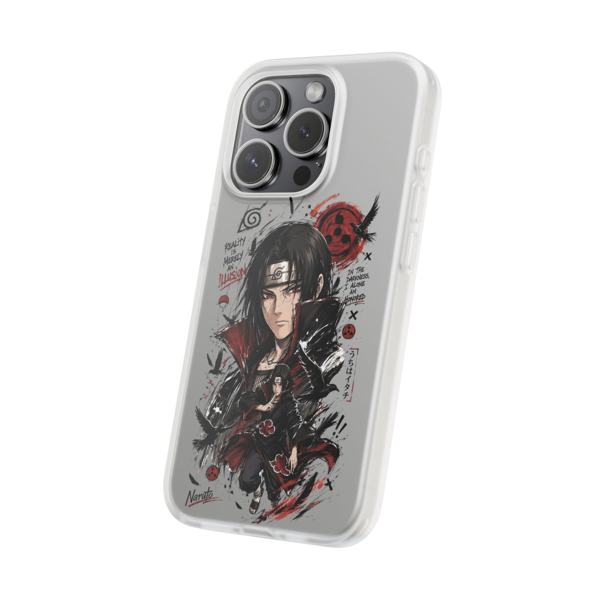 Itachi Uchiha Anime Phone Case - Naruto Akatsuki Art Flexible iPhone Cover