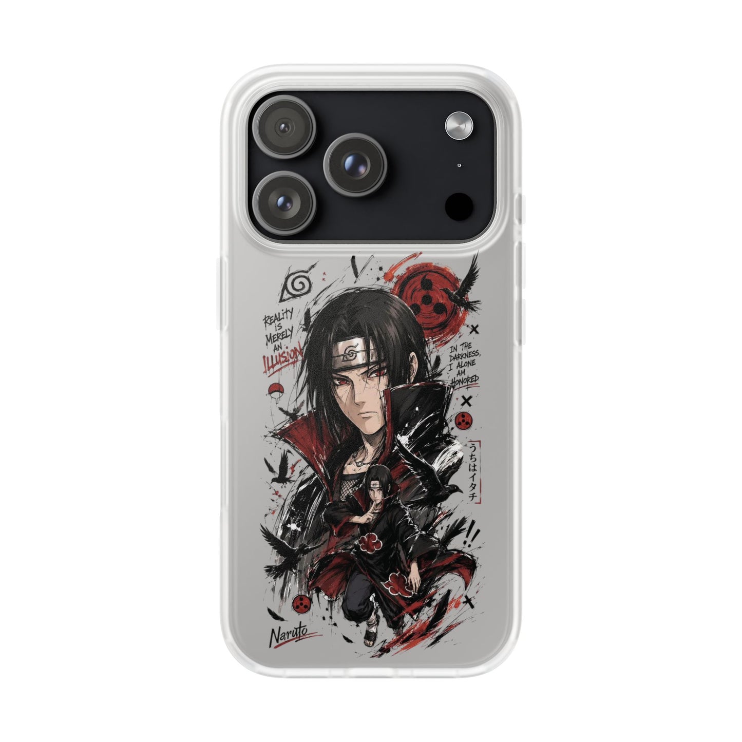 Itachi Uchiha Anime Phone Case - Naruto Akatsuki Art Flexible iPhone Cover