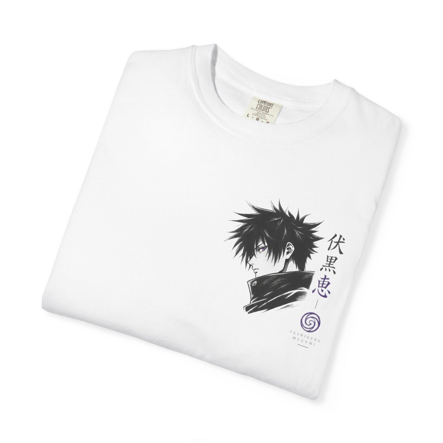 Anime Jujutsu Sorcerer Wolf Graphic T‑Shirt — Back Print with Japanese Text
