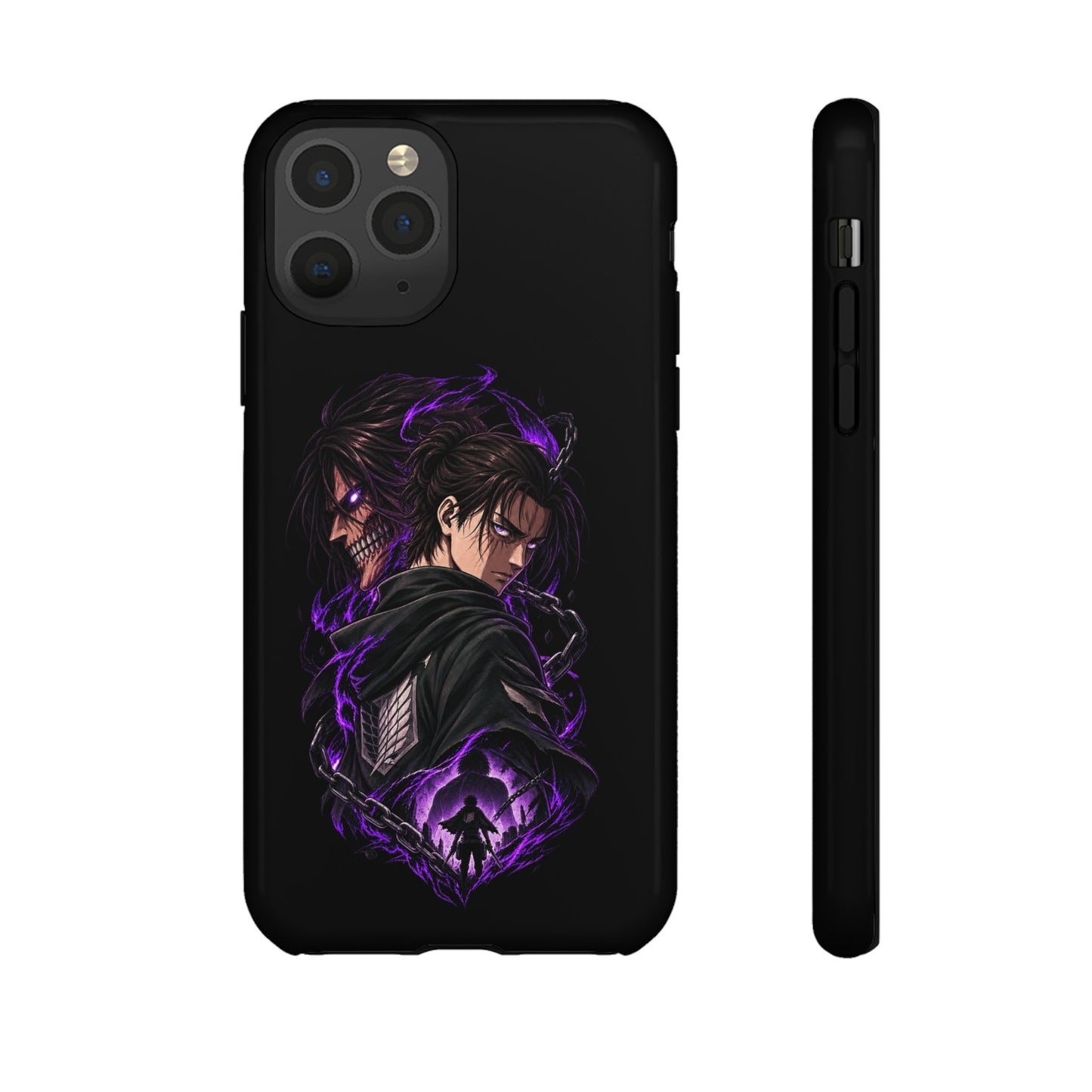 Anime Eren Yeager Dark Purple Aura Phone Case