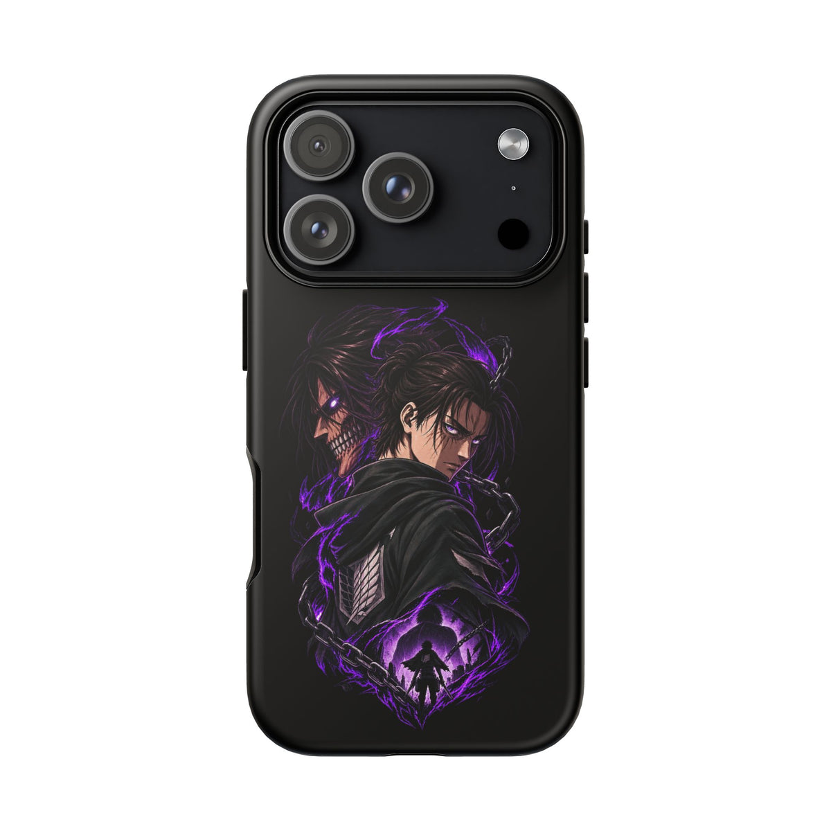 Anime Eren Yeager Dark Purple Aura Phone Case