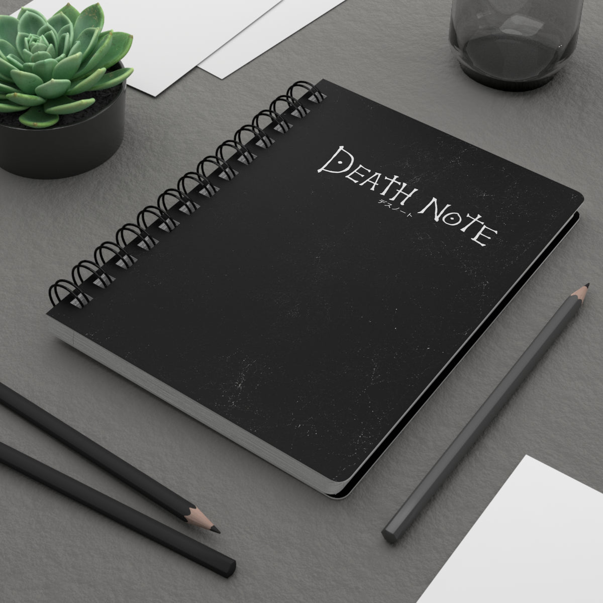 Death Note Spiral Journal — Black Manga Notebook