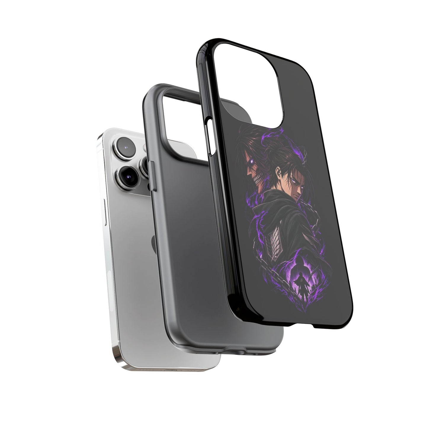 Anime Eren Yeager Dark Purple Aura Phone Case