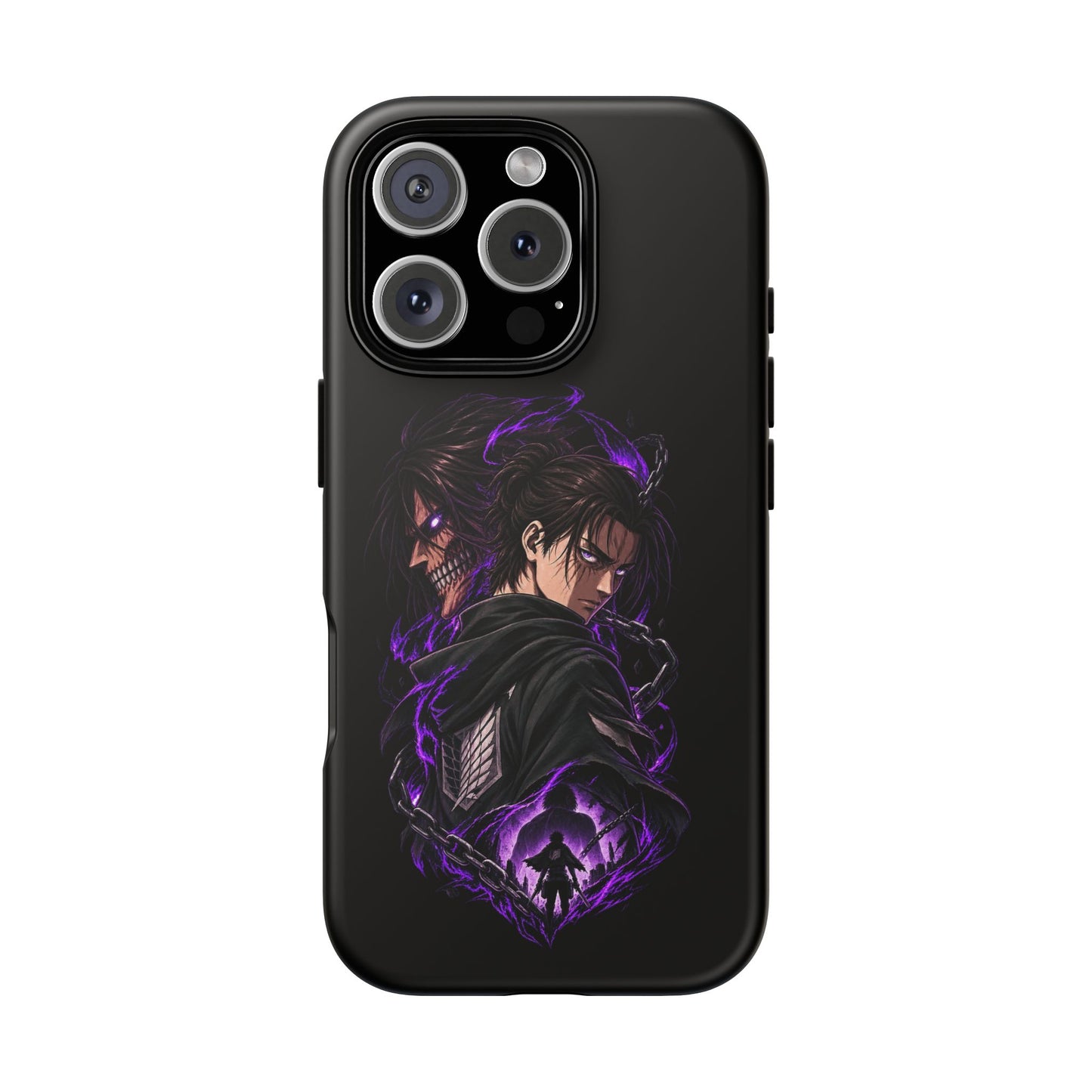 Anime Eren Yeager Dark Purple Aura Phone Case