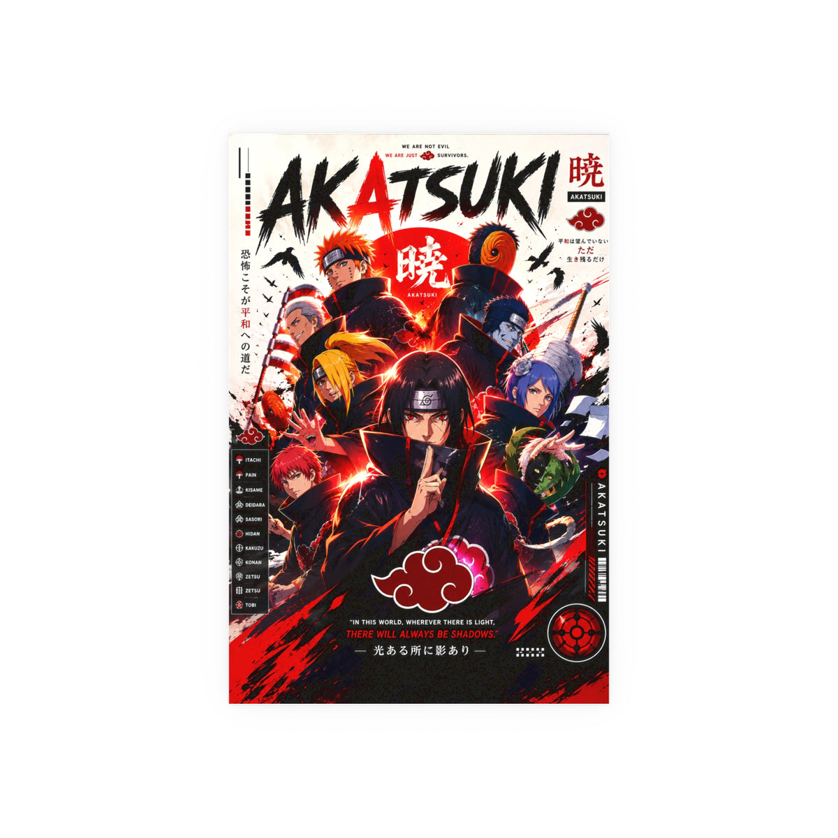 Akatsuki Anime Poster — Group Art Satin/Matte Print