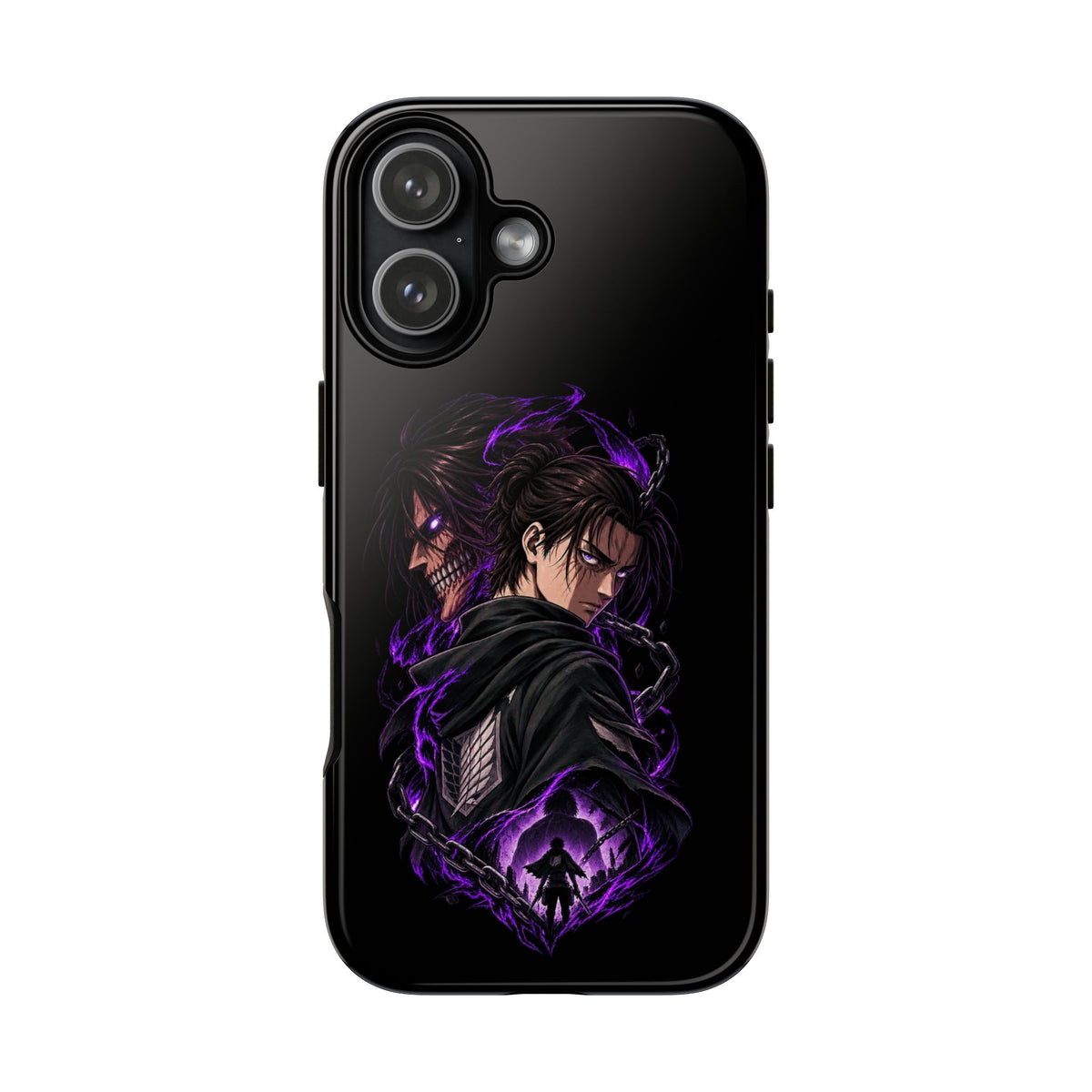 Anime Eren Yeager Dark Purple Aura Phone Case