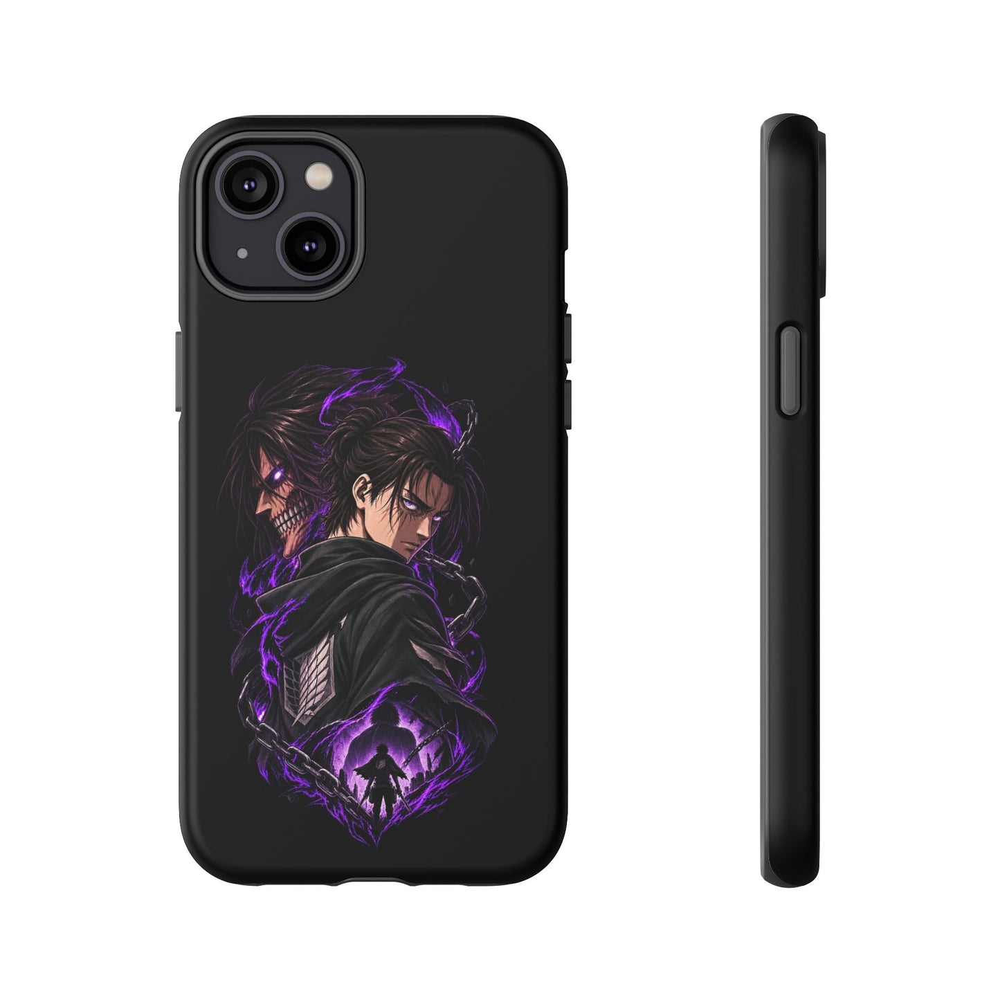 Anime Eren Yeager Dark Purple Aura Phone Case