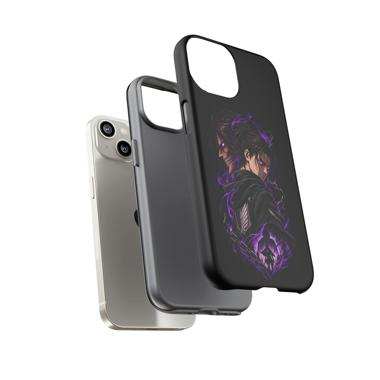 Anime Eren Yeager Dark Purple Aura Phone Case