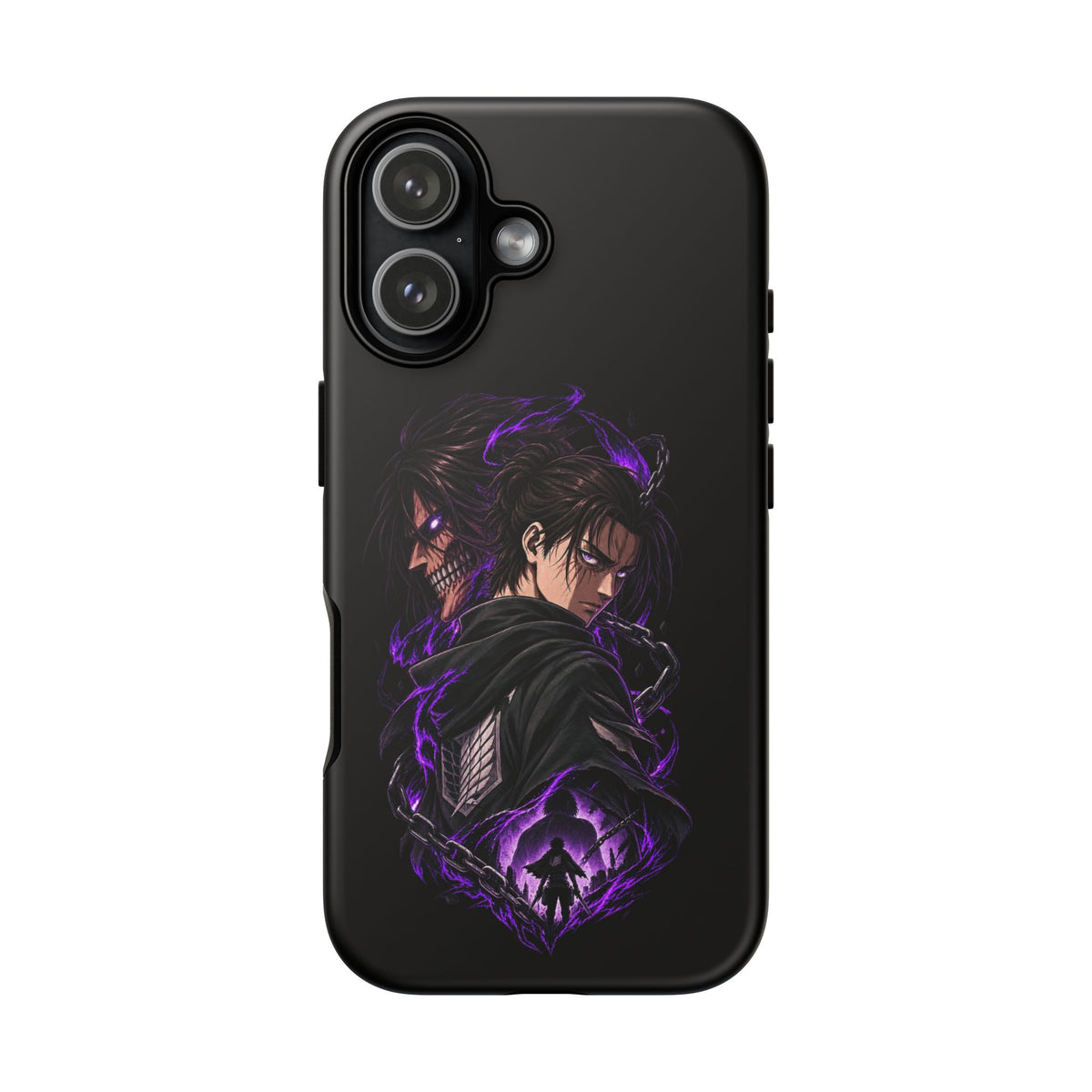 Anime Eren Yeager Dark Purple Aura Phone Case
