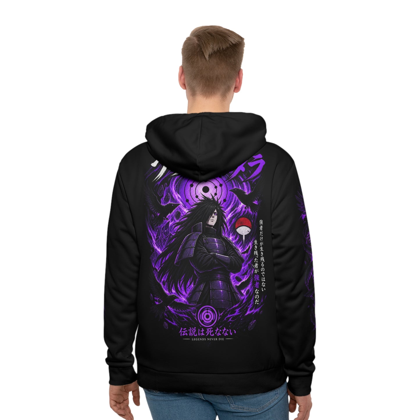 Madara Uchiha Anime Hoodie – Purple Rinnegan All-Over Print