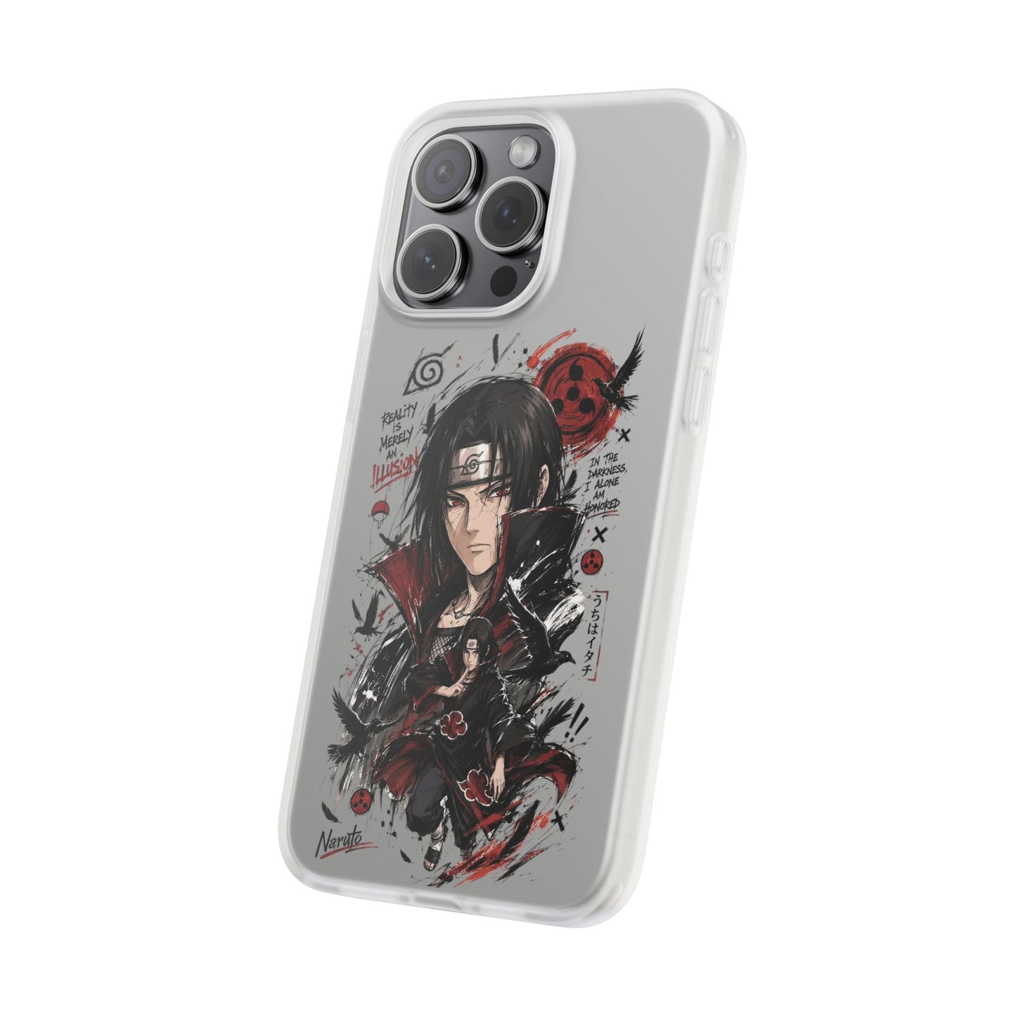 Itachi Uchiha Anime Phone Case - Naruto Akatsuki Art Flexible iPhone Cover