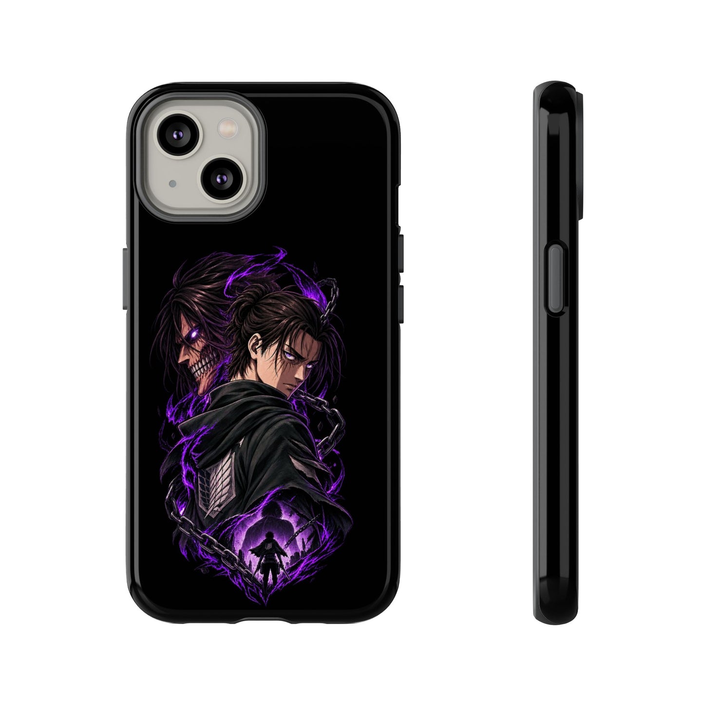 Anime Eren Yeager Dark Purple Aura Phone Case