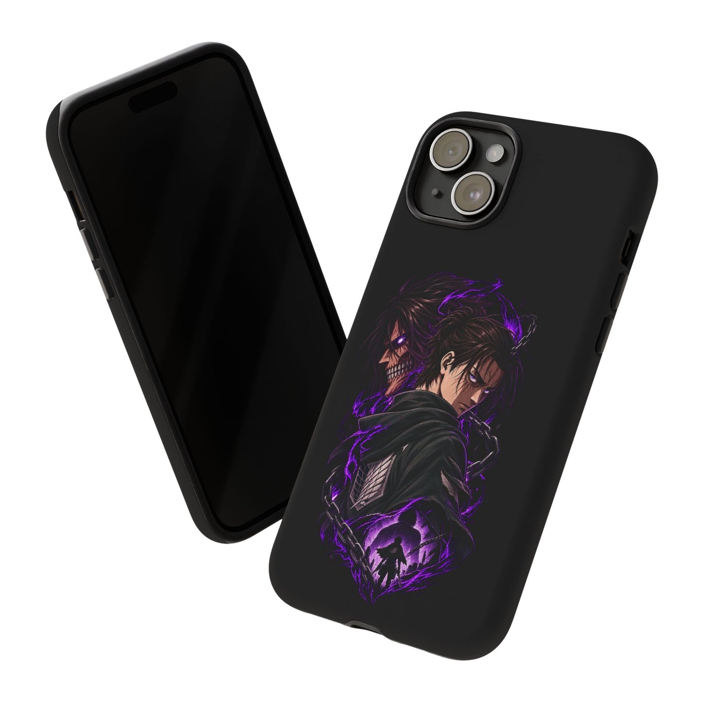 Anime Eren Yeager Dark Purple Aura Phone Case