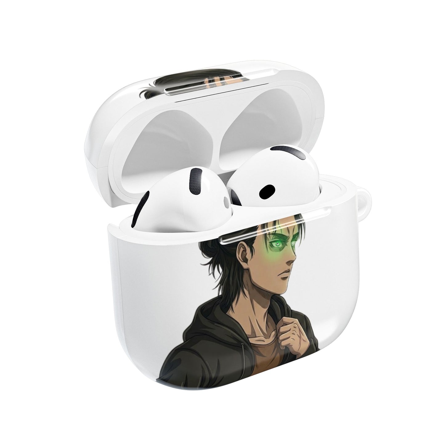 Anime-Eyes AirPod Case — Green Glare Character Protective Cover