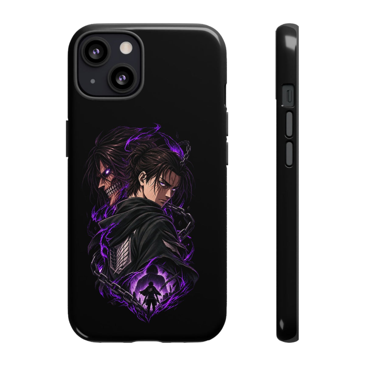 Anime Eren Yeager Dark Purple Aura Phone Case