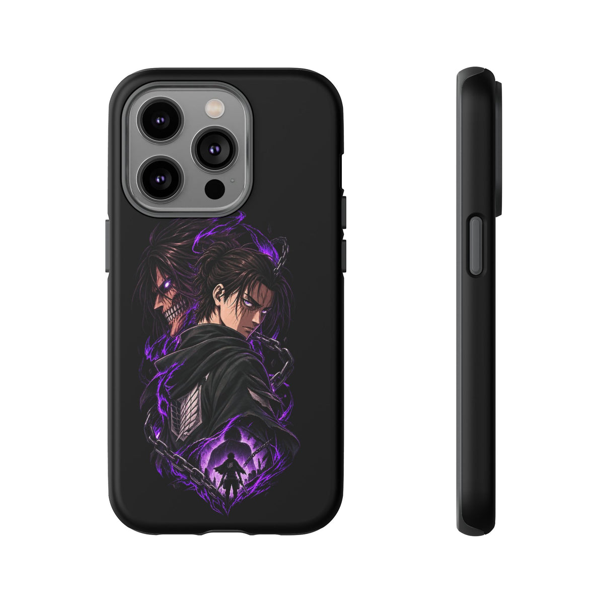 Anime Eren Yeager Dark Purple Aura Phone Case