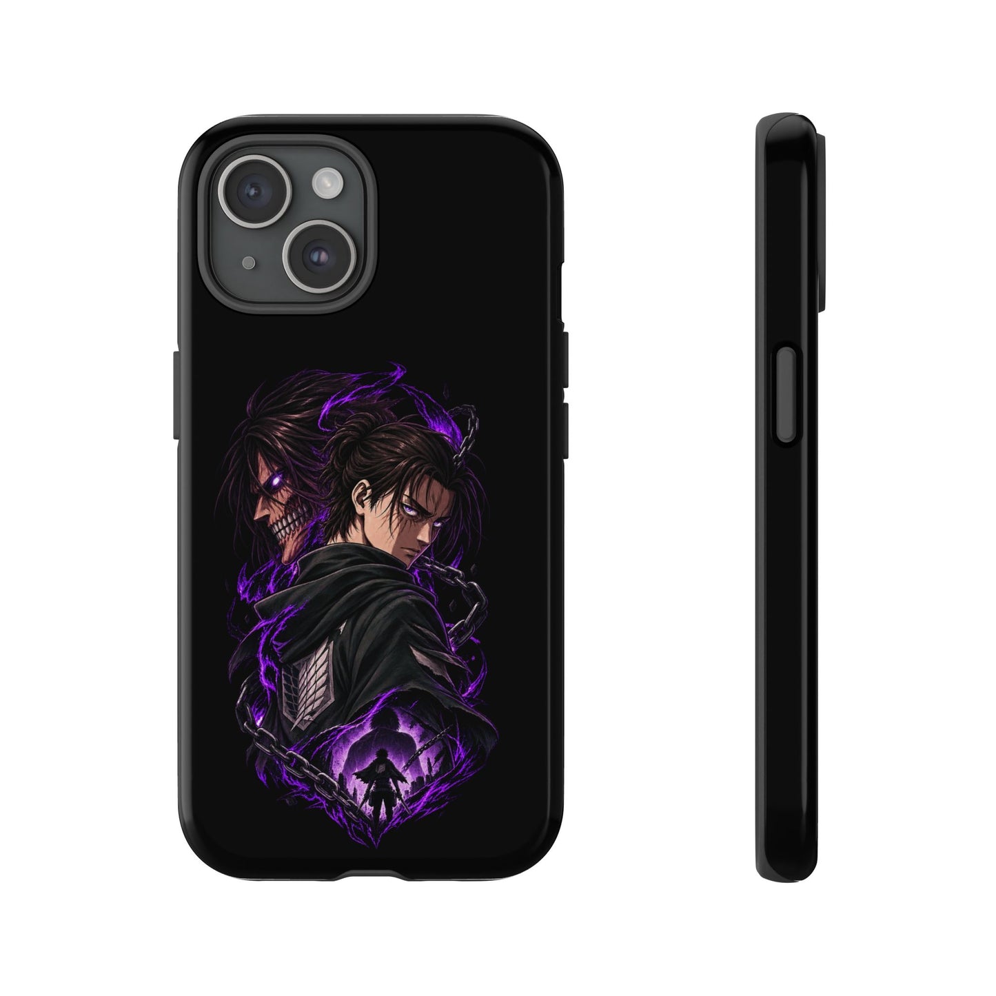 Anime Eren Yeager Dark Purple Aura Phone Case