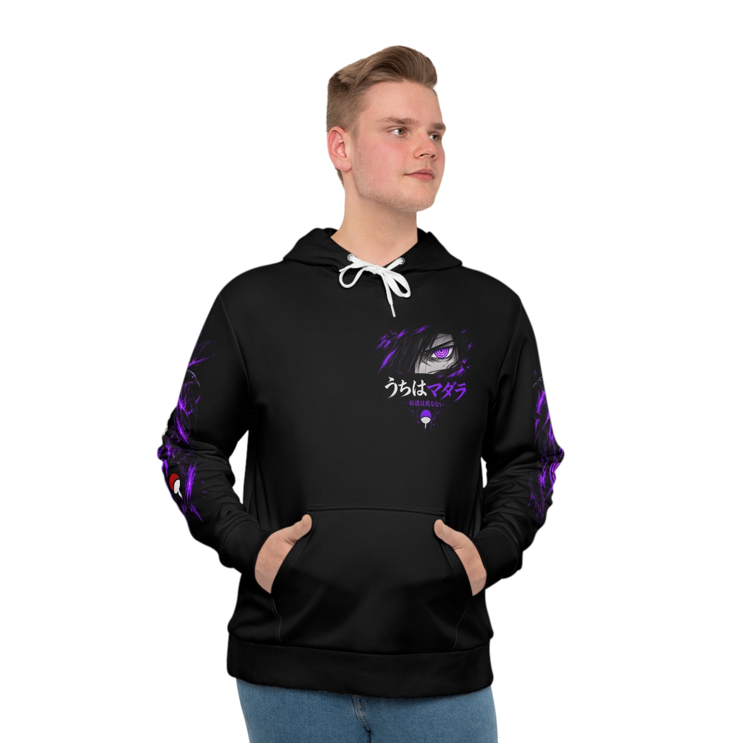 Madara Uchiha Anime Hoodie – Purple Rinnegan All-Over Print