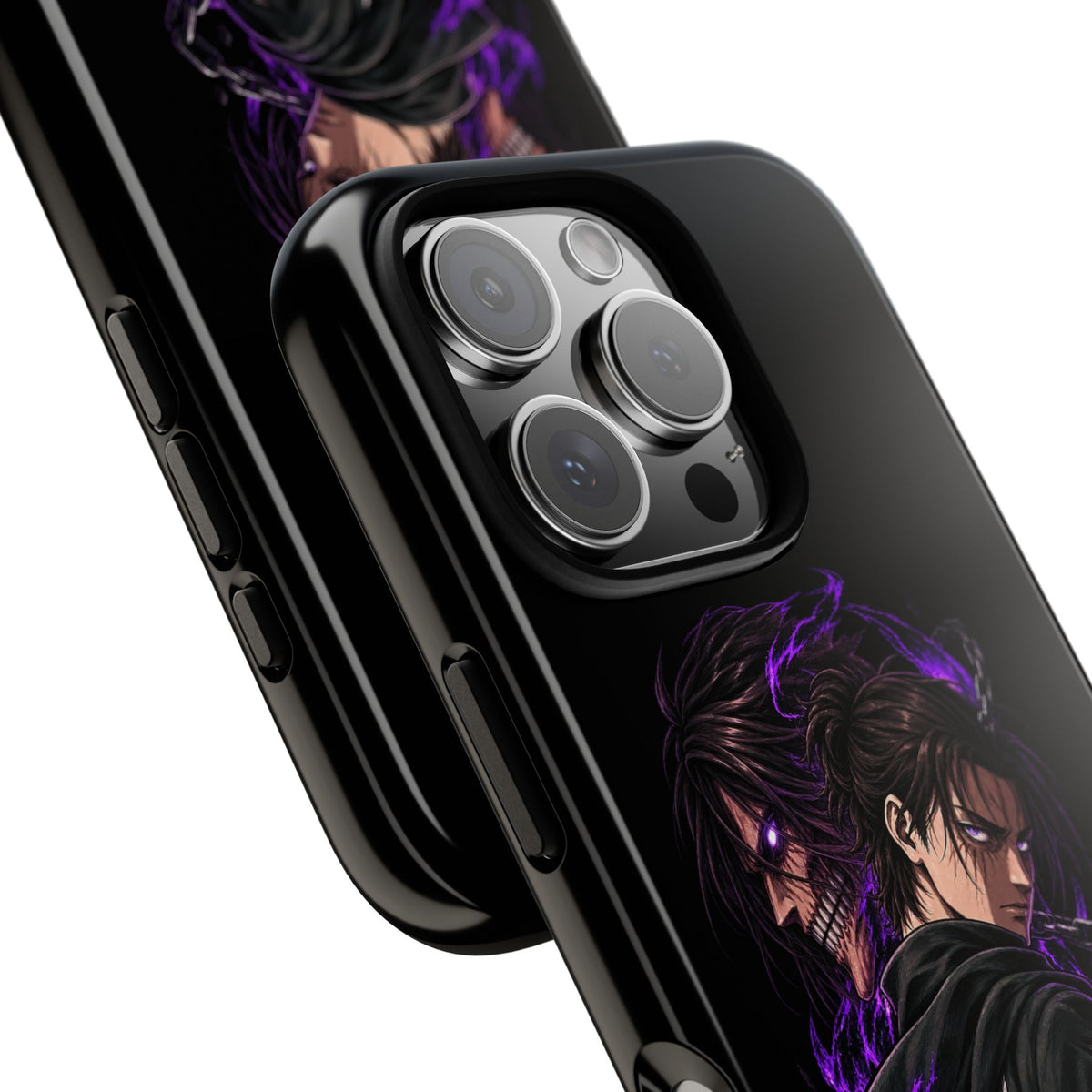 Anime Eren Yeager Dark Purple Aura Phone Case