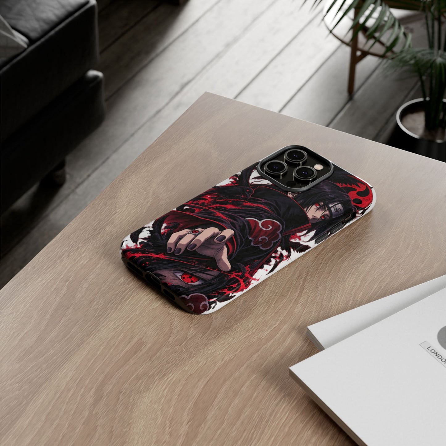 Itachi Uchiha Anime Phone Case — Akatsuki Sharingan Tough Case