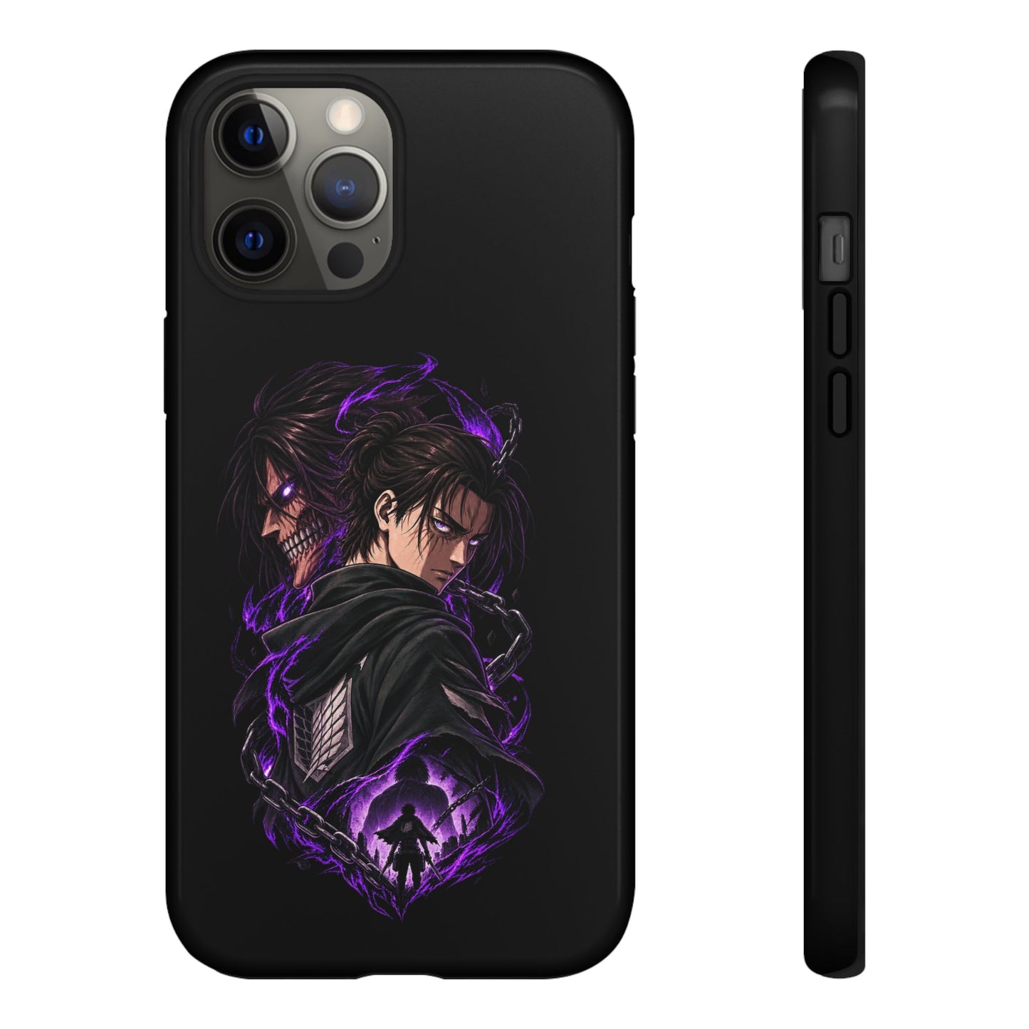 Anime Eren Yeager Dark Purple Aura Phone Case