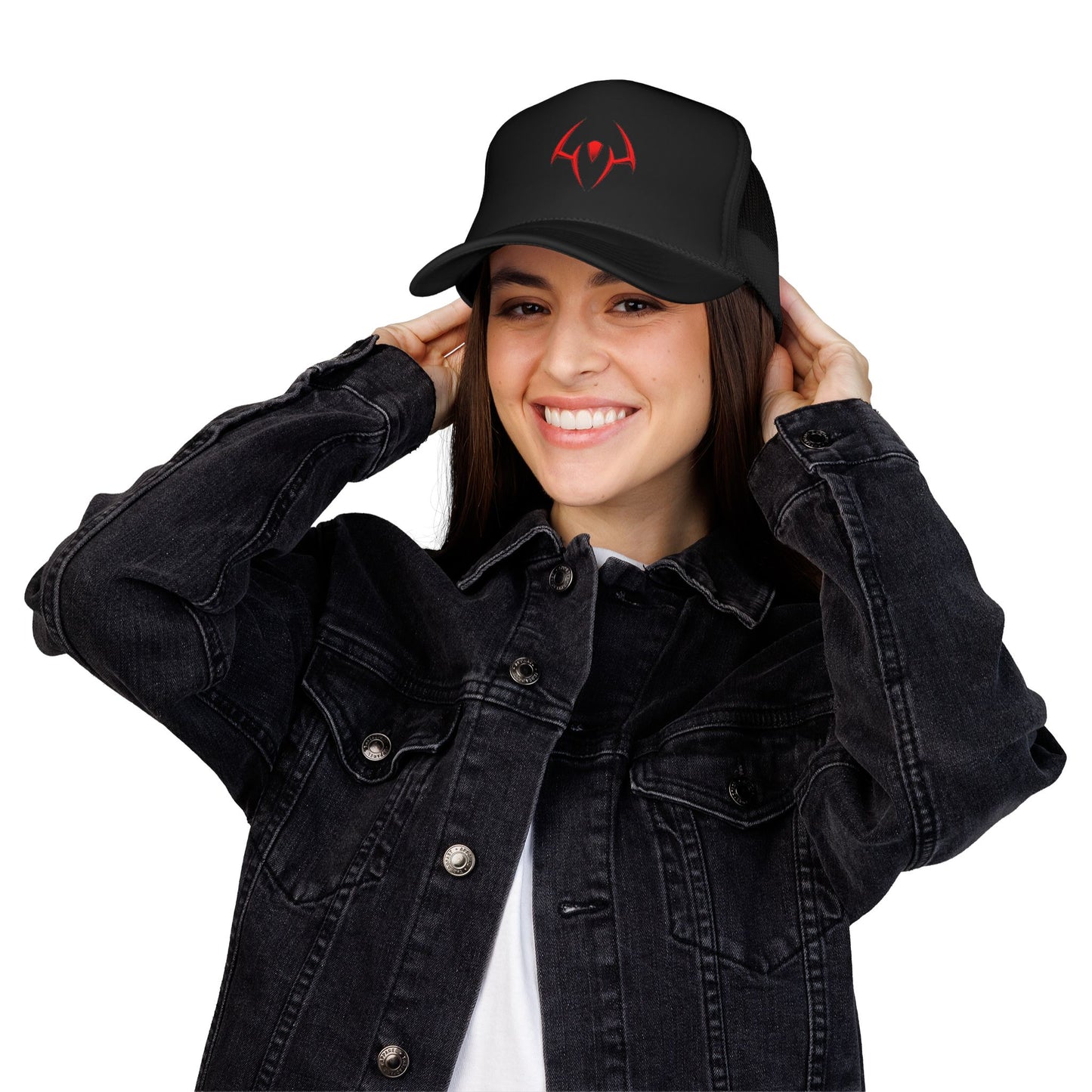 “Cursed Mark" Hat — Red Stylized Spider Emblem Cap