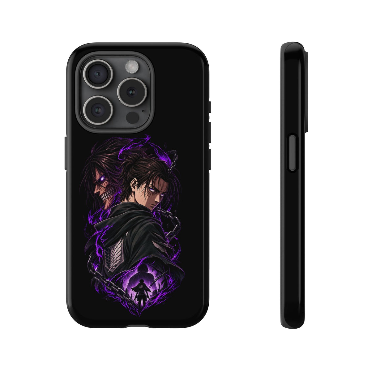 Anime Eren Yeager Dark Purple Aura Phone Case