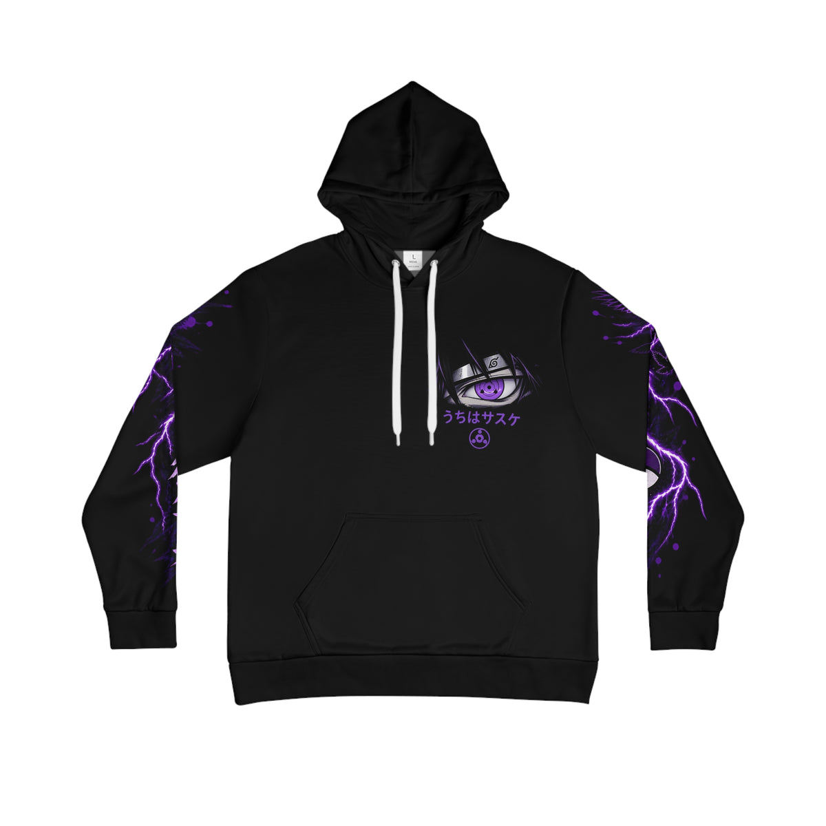 Sasuke Uchiha Anime Hoodie – Purple Lightning Pullover Hoodie